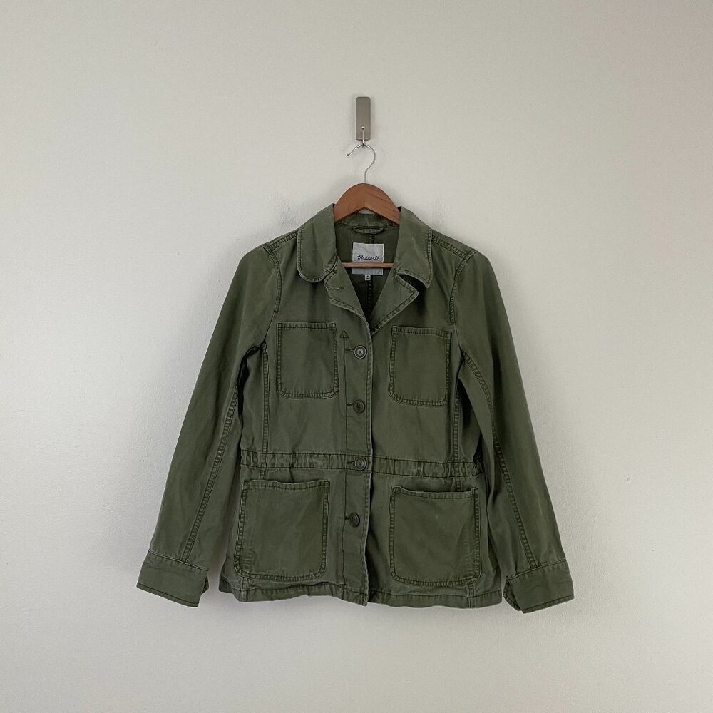 Madewell Outbound Field Utility Anorak Jacket in Army Green Size Medium